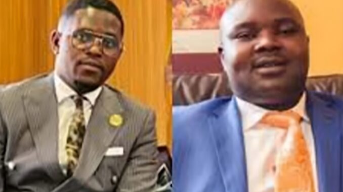 City Lawyer Michael Otieno Owano and politician Emmanuel Charles Osore
